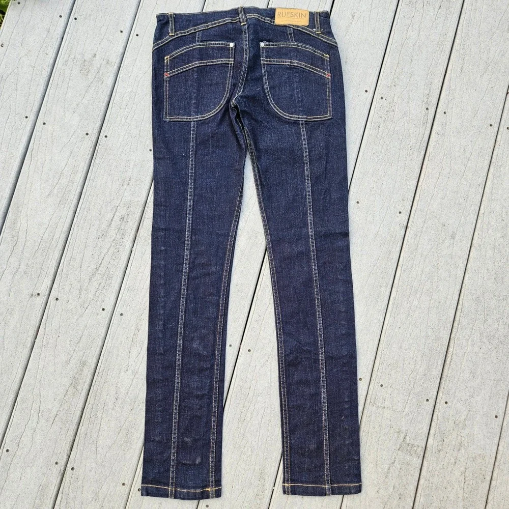 Rufskin Matchstick Slim-Fit Straight Indigo Button Fly Jeans Mens Size 30 USA